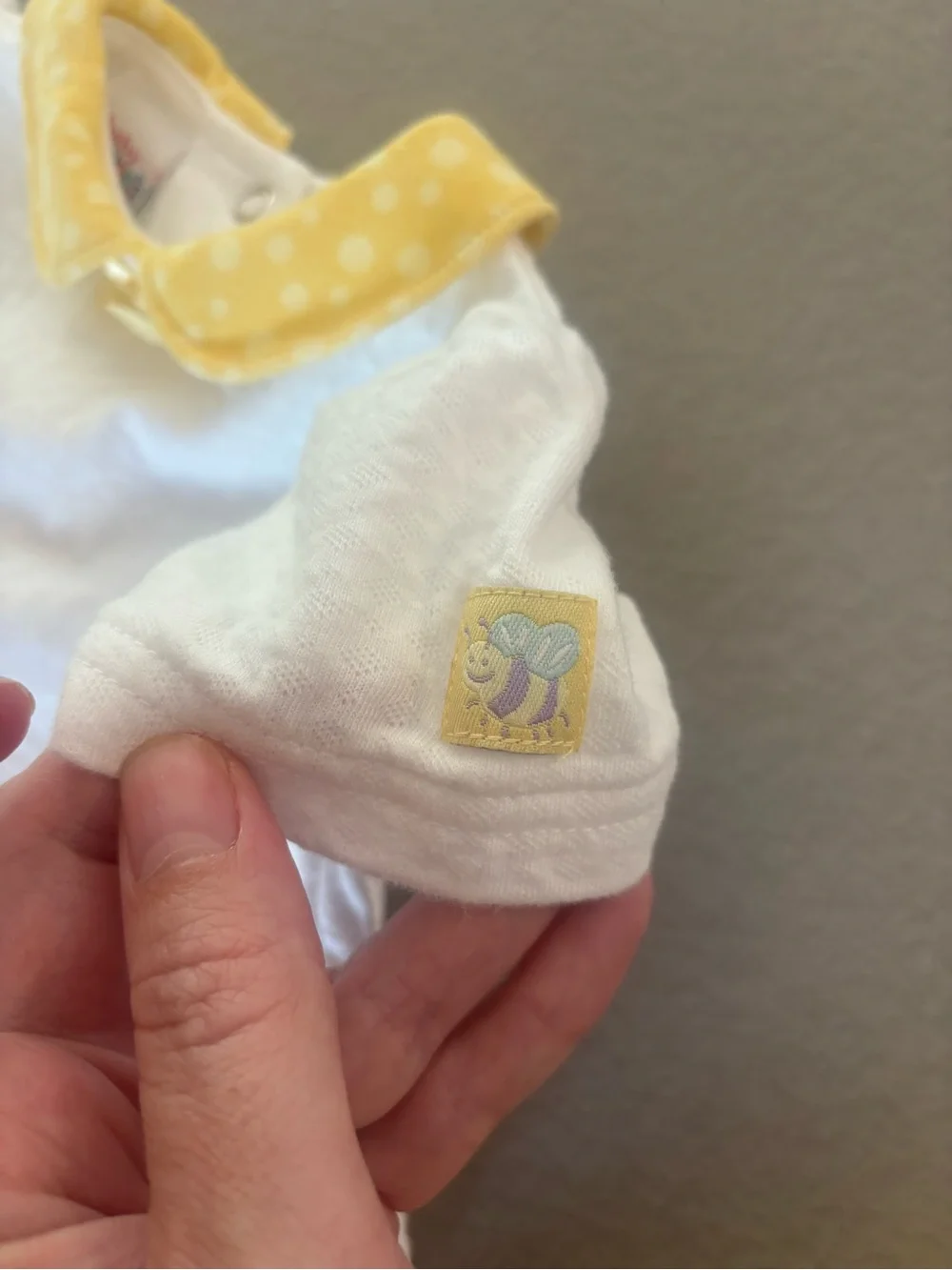 Vintage Okie Dokie Yellow & White Floral Baby Short Set - Unbranded